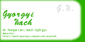 gyorgyi wach business card
